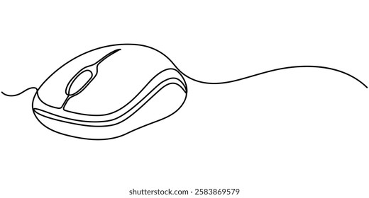 Computer Mouse Black Stroke Linear Icon Computer Mouse line icon,Editable Stroke,PAY PER CLICK LINE ICON,Computer Mouse Black Stroke Linear Icon pro vector illustration minimal concept.