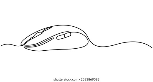 Computer Mouse Black Stroke Linear Icon Computer Mouse line icon,Editable Stroke,PAY PER CLICK LINE ICON,Computer Mouse Black Stroke Linear Icon pro vector illustration minimal concept.