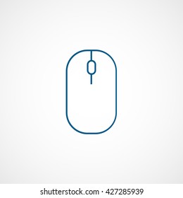 Computer Mouse Blue Icon On White Background