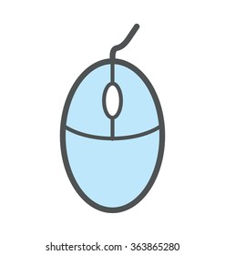 Computer Mouse Bold Icon Illustration