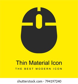 Computer Mouse bright yellow material minimal icon or logo design