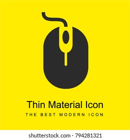 Computer mouse bright yellow material minimal icon or logo design