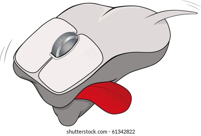 The computer mouse a caricature