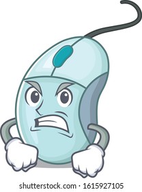 Computer mouse cartoon character design having angry face