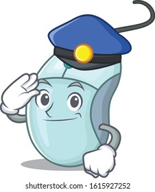 Computer mouse Cartoon mascot performed as a Police officer
