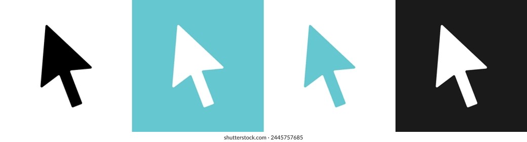Computer mouse click cursor. Cursor arrow flat icon for apps and websites
