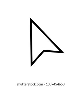 Computer mouse click cursor gray arrow icons. Cursor icon. Vector illustration.