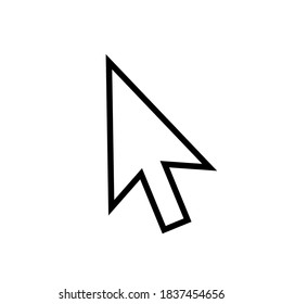 Computer mouse click cursor gray arrow icons. Cursor icon. Vector illustration.