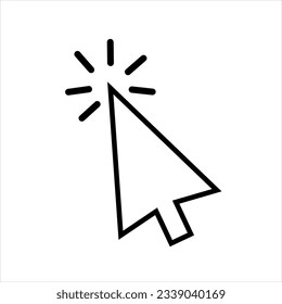 Computer mouse click cursor gray arrow icons set and loading icons. Cursor icon. Vector illustration. Mouse click cursor collection.