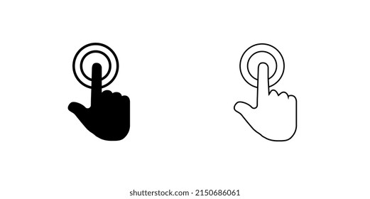 Computer mouse click cursor icon.	