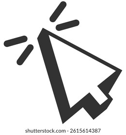 Computer mouse click cursor isolated on transparent. Cursors icon click. Cursor arrow pointer.