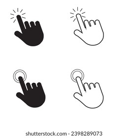 Computer mouse click cursor. Load symbol. Pointer cursor and loading icon. Cursors icons click set. Click icon set. Pointer Cursor vector arrow icon. cursor icon vectorthe 