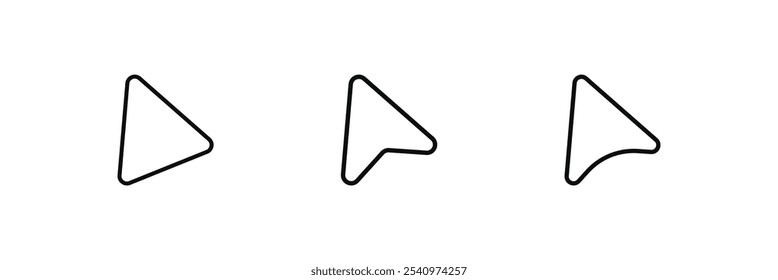 Cursor del Hacer clic del ratón del ordenador. Icono de cursor de puntero. Conjunto de Hacer clic de iconos de cursores. Haga clic en el cursor, señalando los íconos de los Hacer clic de la mano. Epos 10.