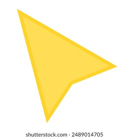 Computer mouse click cursor yellow arrow. Cursor icon. Vector illustration. Mouse click cursor.