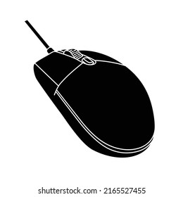 Computer Mouse Click Icon Vector Realistic Close Up View 