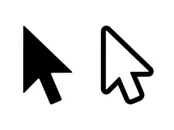 Computer Mouse Click Pointer Cursor Arrow Flat Vector Icon For Apps And Websites