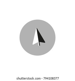 Computer mouse click pointer cursor arrow flat icon