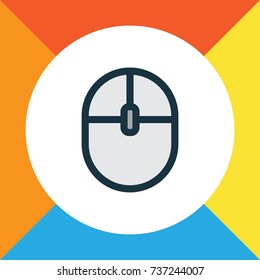 Computer Mouse Colorful Outline Symbol. Premium Quality Isolated Control Device Element In Trendy Style.