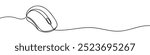 Computer mouse continuous one line drawing.