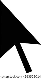 Computer Mouse Cursor Black Pointer Icon Vector for UI and Navigation

