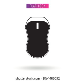 Computer Mouse Cursor Black. Vector Flat. design Icon. Pointer. Illustration in style