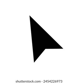 computer mouse cursor click slanted black head arrow pointer