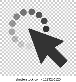 Computer mouse cursor icon in flat style. Arrow cursor vector illustration on isolated background. Mouse aim business concept.
