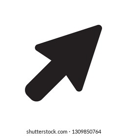 Computer mouse cursor icon in flat style. Arrow cursor vector illustration on white isolated background