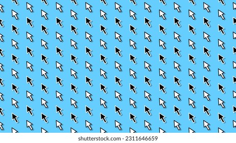 Computer mouse cursor pattern background.