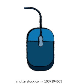Computer mouse device icon vector illustration graphic design