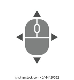 Computer mouse with direction arrows, Mouse movement prompt