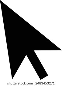 Computer Mouse flat black vector icon.