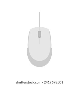 Ilustración vectorial de diseño plano del ratón de computadora. Icono de PC Mouse vector ilustración aislada. Web del ratón del equipo de iconos. Moderno ratón para computadora, diseño de iconos planos