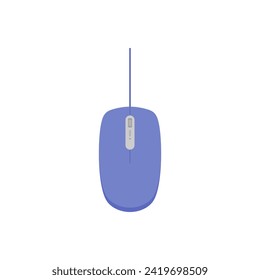 Computer Mouse flat design vector illustration. PC Mouse icon vector isolated illustration. Icon computer mouse web. Modern computer mouse, flat icon design