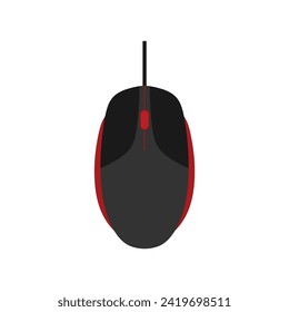 Computer Mouse flat design vector illustration. PC Mouse icon vector isolated illustration. Icon computer mouse web. Modern computer mouse, flat icon design
