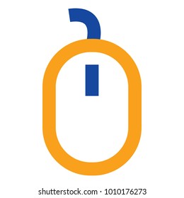 Computer Mouse Flat minimal icon vector