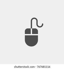 Computer mouse flat vector icon