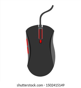 Computer mouse gaming icon isolated on white background. Vector illustration.