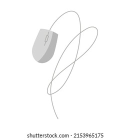 computer mouse. Garbage recycle bin. Vector illustration of trash container classification. Cartoon plastic, glass, metal, organic, paper trash for dustbins isolated on white