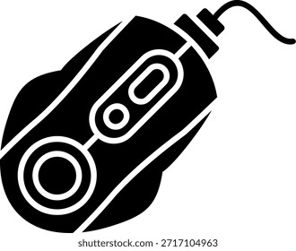 Diseño de icono de estilo de glifo de ratón de computadora