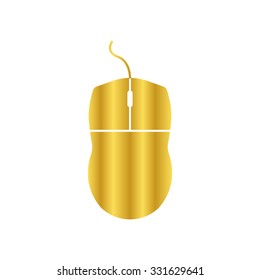 computer mouse - gold vector icon