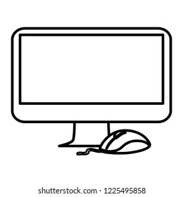computer with mouse icon