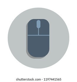 computer mouse icon in badge style. One of web collection icon can be used for UI, UX