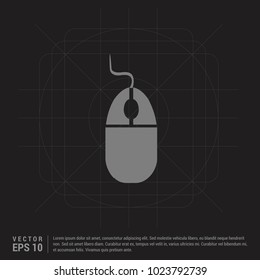 Computer mouse icon - Black Creative Background