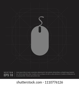 Computer mouse icon - Black Creative Background - Free vector icon