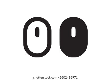 Computer mouse icon in black and white style Vector