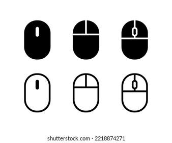 Computer mouse icon. Mouse click symbol. Vector isolated sign.
