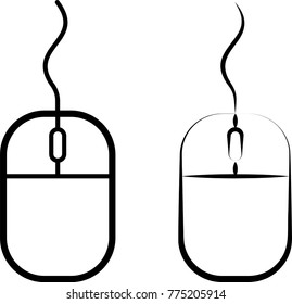 Computer Mouse Icon Collection Vector Art Illustration