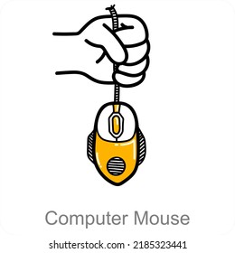 Computer Mouse And Mouse Icon Concept