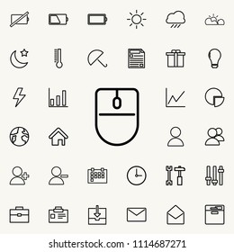 computer mouse icon. Detailed set of minimalistic icons. Premium graphic design. One of the collection icons for websites, web design, mobile app on colored background